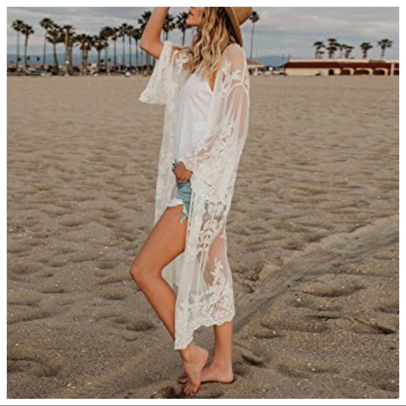 Summer Loving Boho Chic Lace Kimono Duster - Picture 2 of 5